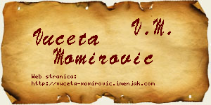 Vuceta Momirović vizit kartica